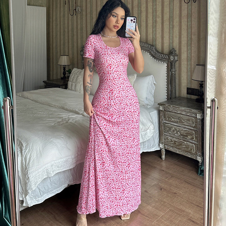 Damen Maxikleid mit floralem Muster Drune