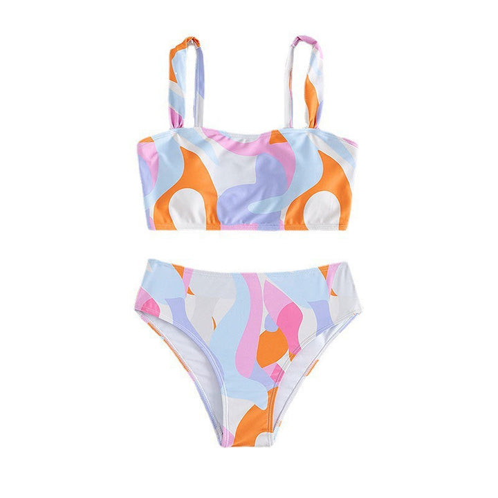 Damen Zweiteiliges Bikini-Set mit trendigem geometrischen Muster Drune