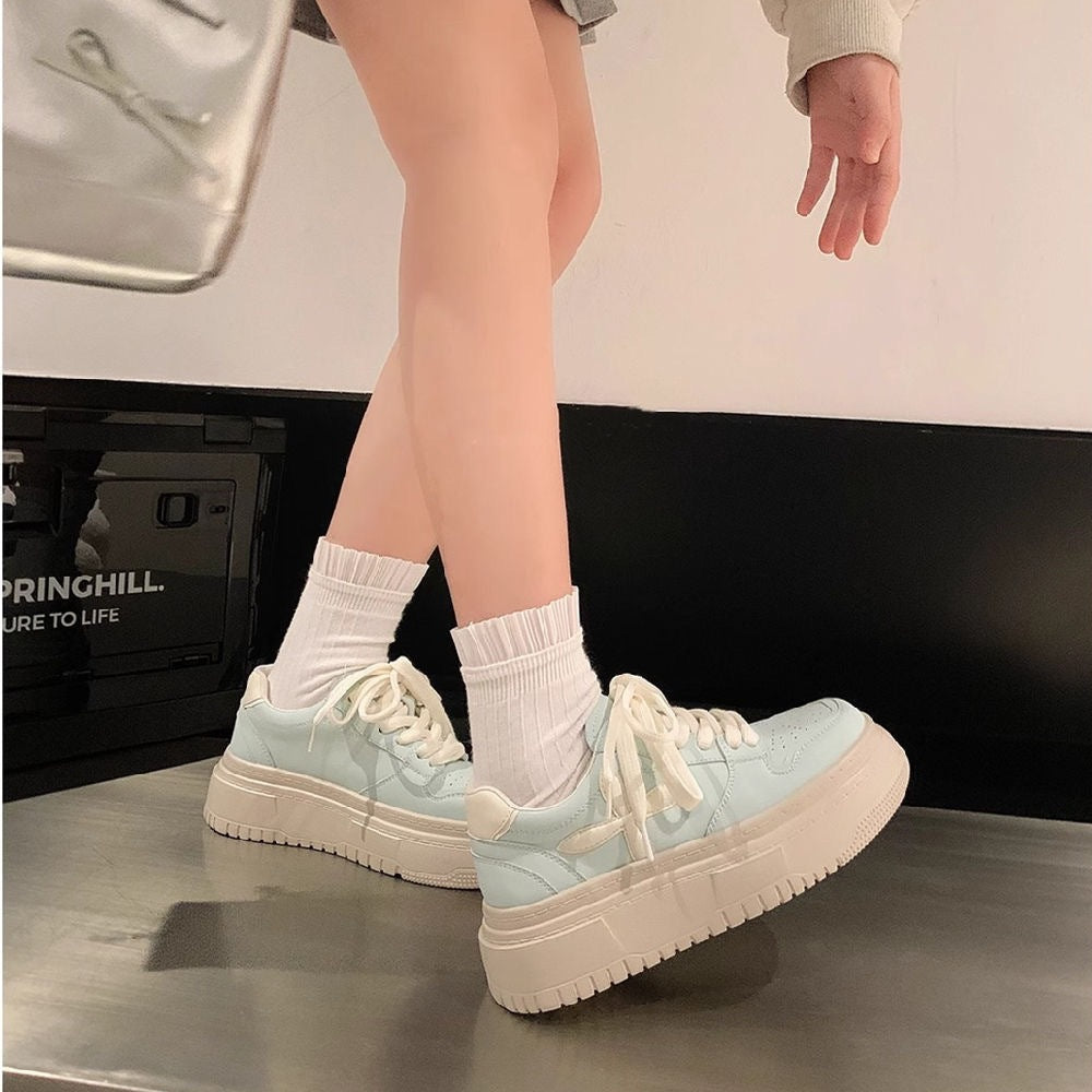 Damen modische Sneaker mit extrahoher Plattform und atmungsaktiver Oberfläche Drune
