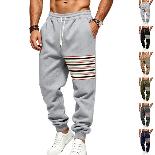 Herren Sportliche Jogginghose mit seitlichem Streifenpanel und Kordelzug Drune