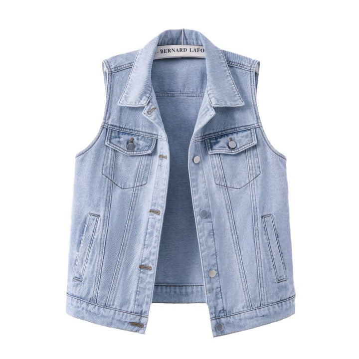 Damen Jeansweste im lässigen Vintage-Stil mit praktischen Taschen Drune