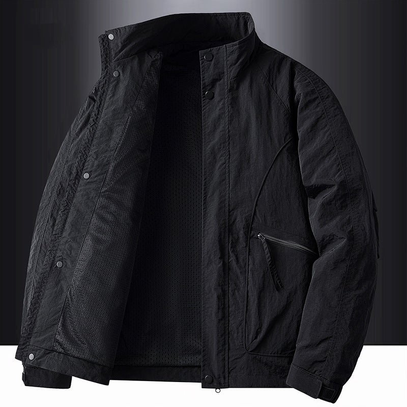 Herren Leichte Übergangsjacke mit hohem Kragen und praktischen Taschen Drune 1788242366