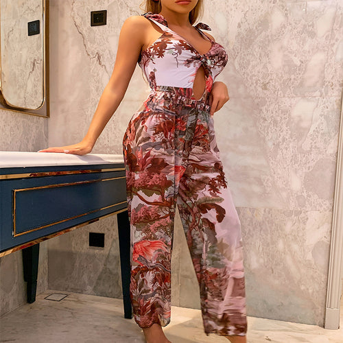 Damen Sommerliche Jumpsuit mit floralem Design Drune