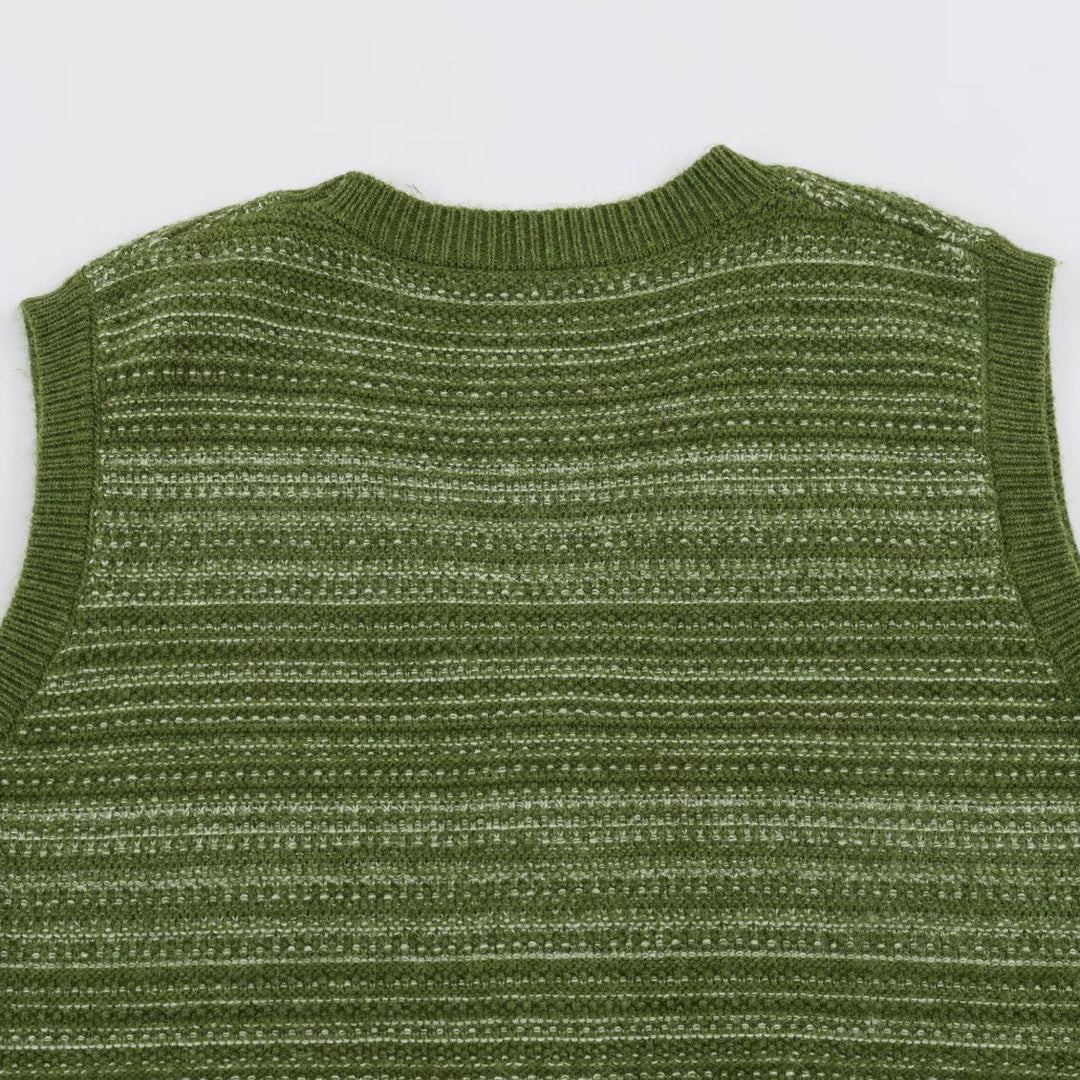 Herren Gestrickte Weste mit V-Ausschnitt, Knopfleiste und feinem Strukturstrick Drune