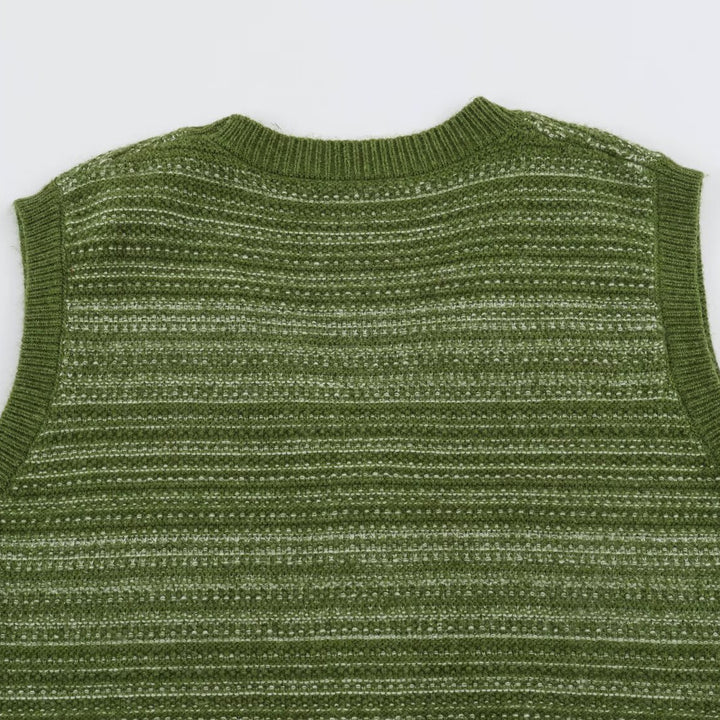 Herren Gestrickte Weste mit V-Ausschnitt, Knopfleiste und feinem Strukturstrick Drune