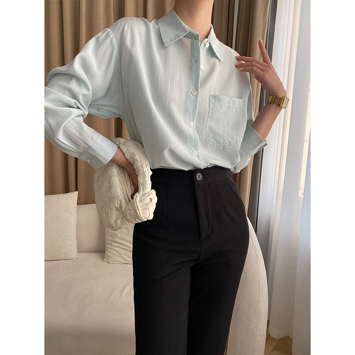 Damen Elegante und luftige Bluse mit Knopfdetails Drune