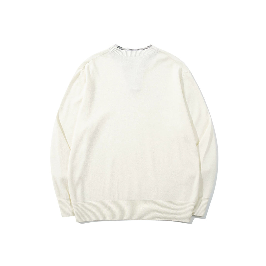 Unisex Gerippter Baumwollmix-Pullover mit Henley-Knopfleiste und Relaxed-Schnitt Drune