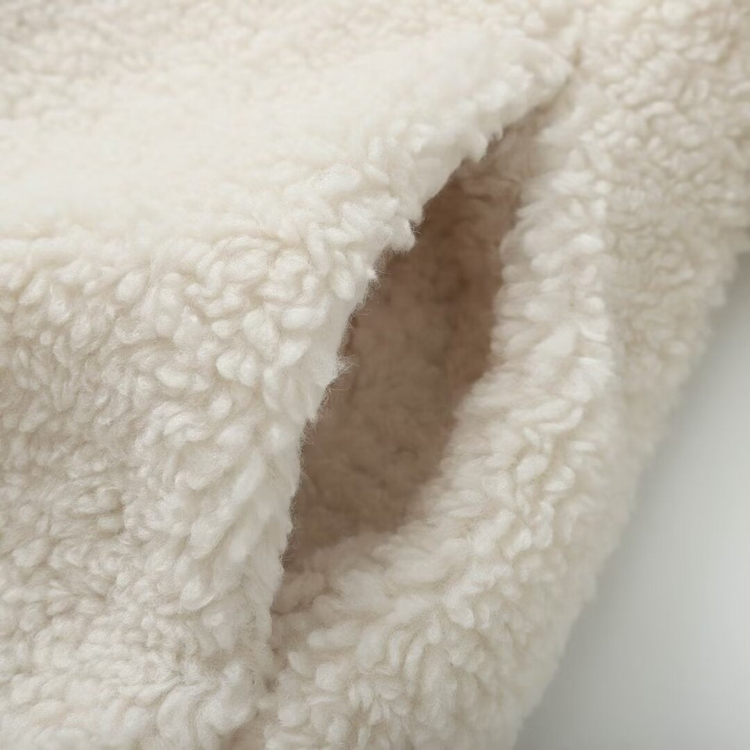 Damen kuschelige Fleecejacke mit dekorativen Knopfverschlüssen Drune