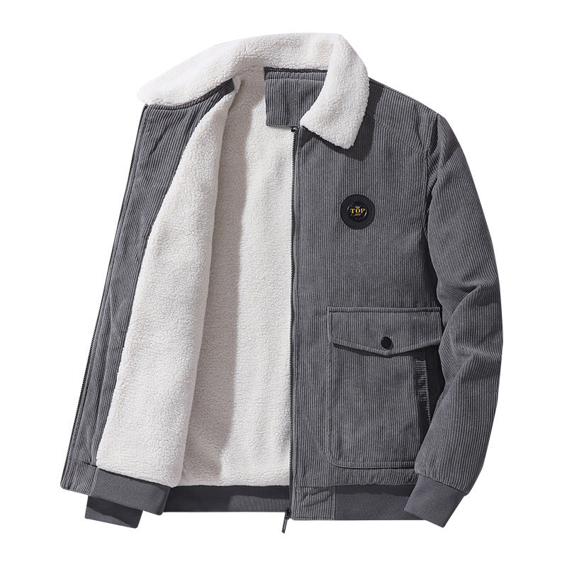 Herren Lässige Teddy-Fleece Jacke Drune