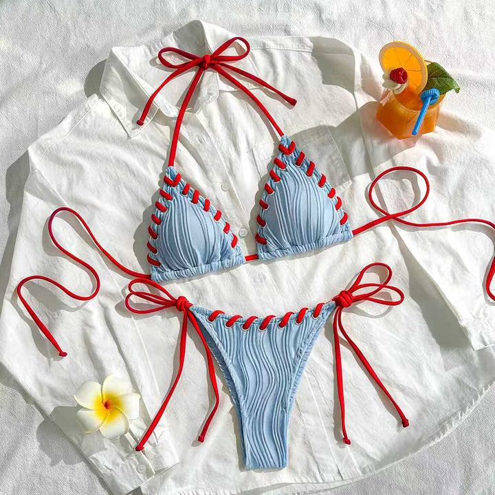 Damen Triangel-Bikini mit Rüschendetails Drune