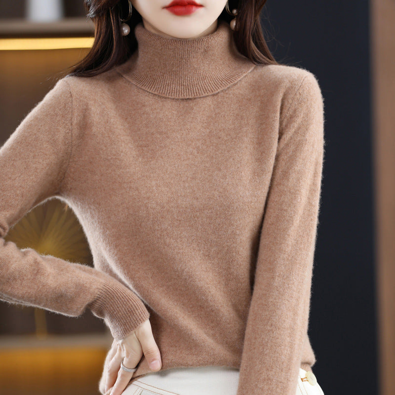 Damen Schmal geschnittener Rollkragenpullover aus kaschmirähnlichem Feinstrick mit softem Flor Drune