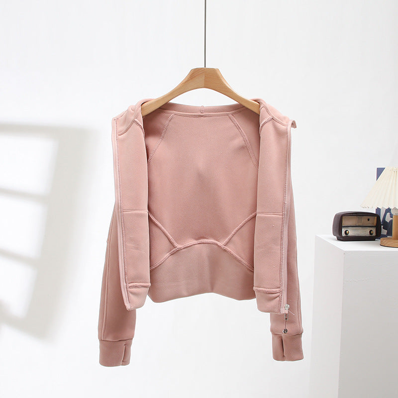 Damen Sportlicher Zip-Hoodie mit kuscheligem Innenfutter Drune
