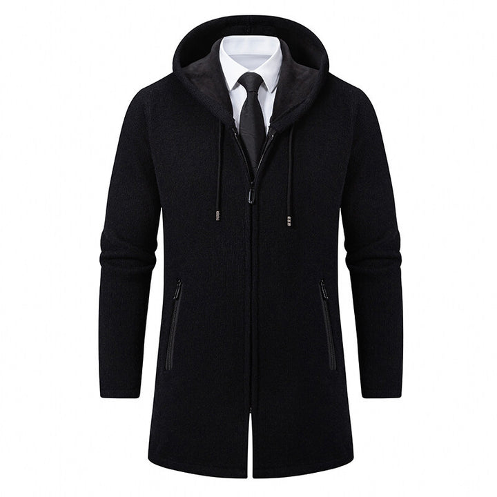 Herren urbane Kombination aus eleganter Jacke mit Kapuze und schickem Reißverschluss Drune