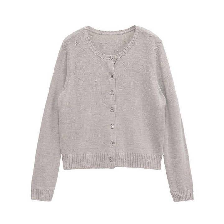 Damen leichte Strickjacke mit schlichten Knöpfen und eleganter Passform Drune