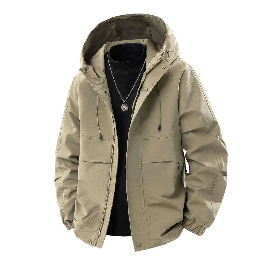 Herren Wasserabweisende urbane Parka‑Jacke mit verstellbarer Kapuze und Multifunktions‑Taschen Drune