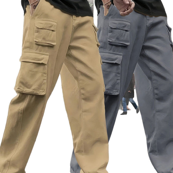 Herren Oversize Utility-Cargohose mit mehrfachen aufgesetzten Klapptaschen Drune
