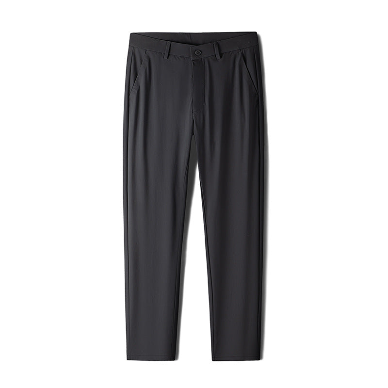 Herren Schlanke Business‑Stretchhose mit Bügelfalte und Komfortbund Drune
