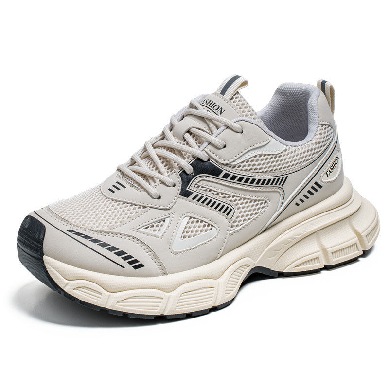 Herren modische Chunky-Trainingssneaker mit atmungsaktivem Mesh-Obermaterial und verstärkter dämpfender Plattformsohle Drune
