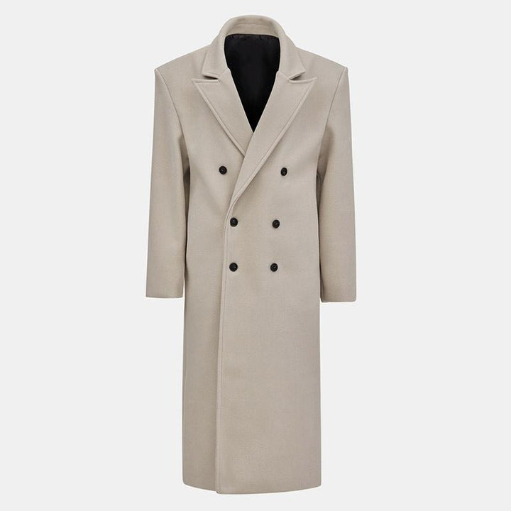 Herren lange elegante Doppelreiher Drune