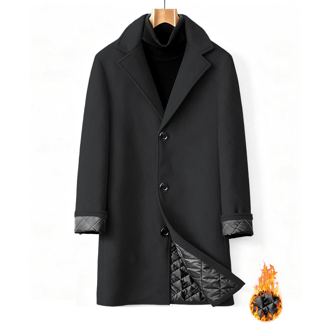 Herren eleganter, taillierter Business-Doppelreiher Mantel Drune