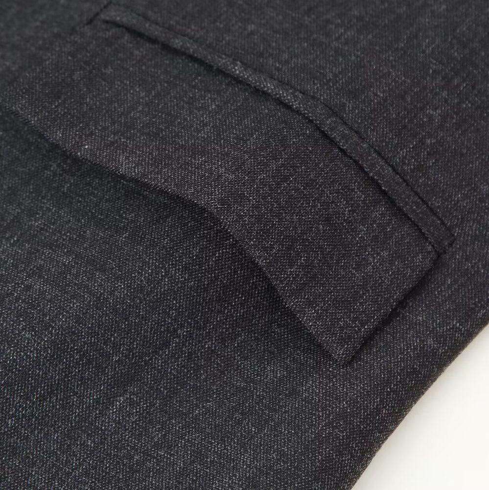 Damen Oversized-Blazer im Boxy-Schnitt mit asymmetrischem Stehkragen und verdeckter Knopfleiste Drune