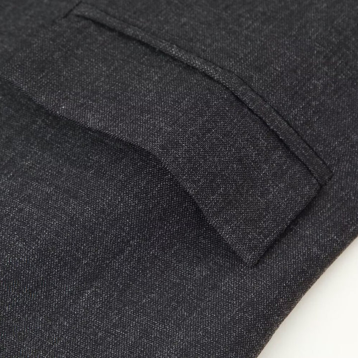 Damen Oversized-Blazer im Boxy-Schnitt mit asymmetrischem Stehkragen und verdeckter Knopfleiste Drune