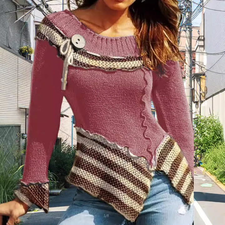 Damen Strickpullover mit kunstvollem Design und eleganten Details Drune