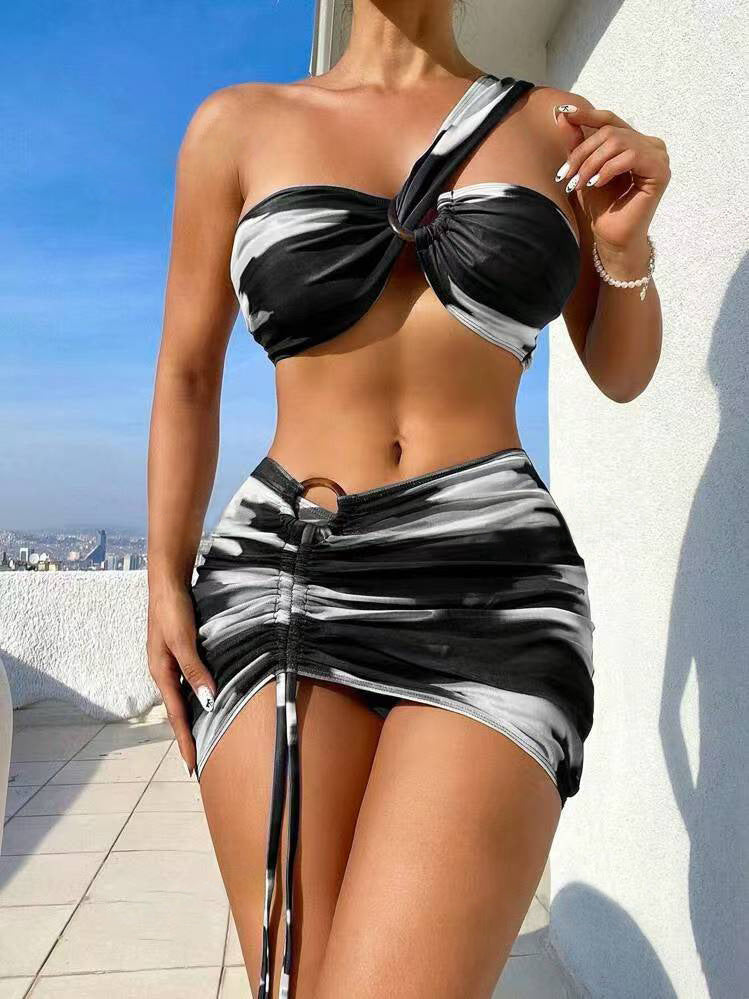 Damen Cropped Top und Minirock Set Drune