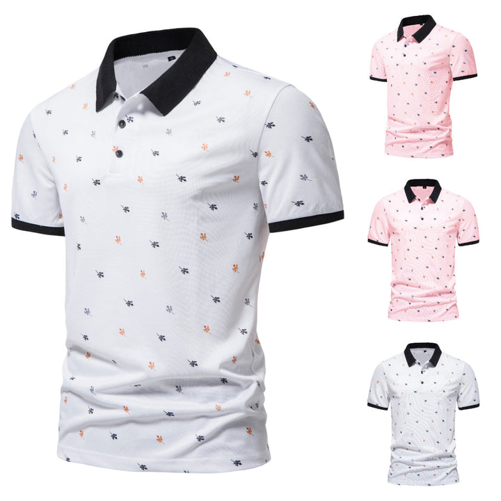 Herren Poloshirt mit einzigartigem Muster und modernem Stehkragen Drune
