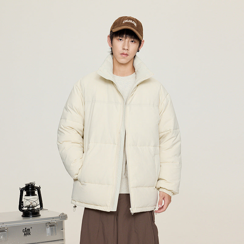 Unisex Oversize Steppjacke mit hohem Kragen und Kordelzug Drune