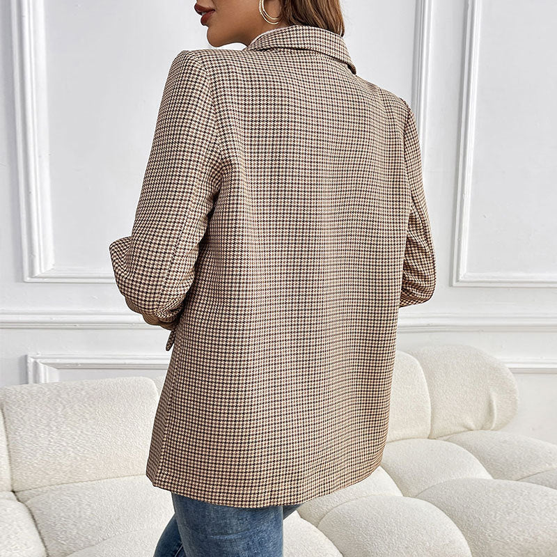 Damen Karierter Blazer im eleganten Schnitt Drune