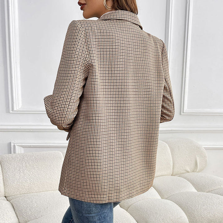 Damen Karierter Blazer im eleganten Schnitt Drune