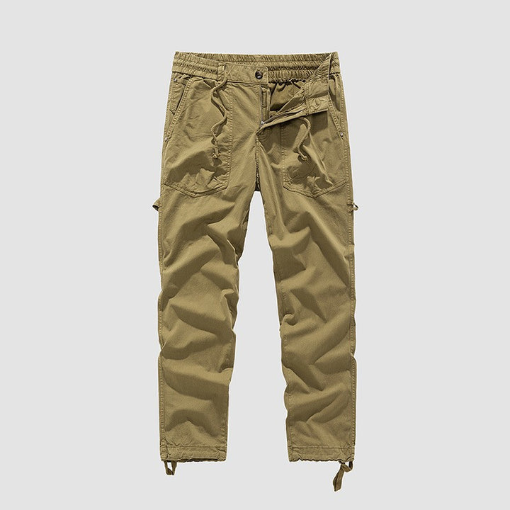 Herren Utility-Cargohose im Joggerstil mit elastischem Komfortbund, Multifachtaschen und Zugbändern am Knöchel Drune