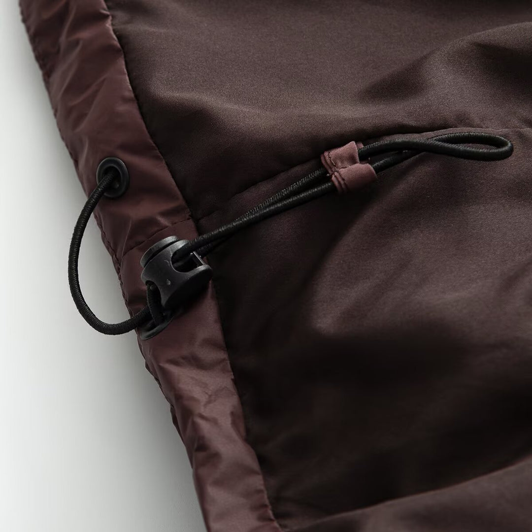 Damen Boxy‑Steppjacke mit Kapuze, hohem Stehkragen und Rippbündchen Drune