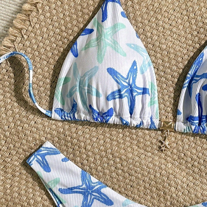 Damen Triangel-Bikini mit maritimen Sternenmotiv Drune