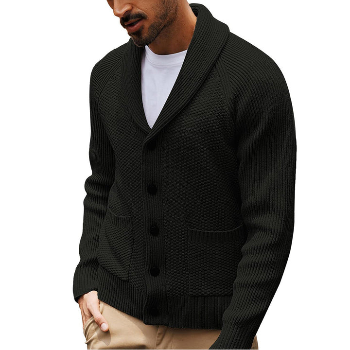 Herren Strickjacke mit Schalkragen und Taschen Drune