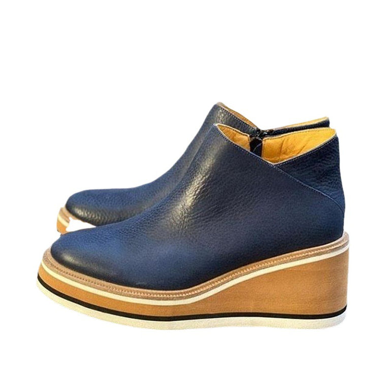 Damen Wedge-Stiefeletten aus hochwertigem Wildleder mit rutschfester Sohle Drune