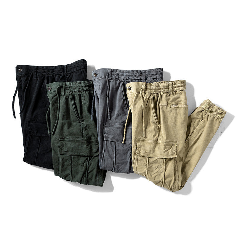 Herren Cargo-Jogginghose im Utility-Style mit Tunnelzugbund, Multifachtaschen und gerippten Bündchen Drune