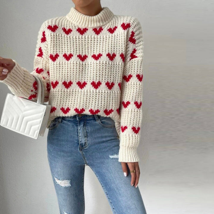 Drune | Herzstrickpullover Mit Romantischem Stil