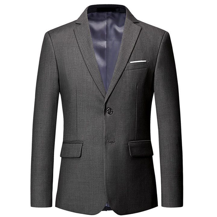 Herren nan tailliertes Sakko mit schmaler Silhouette, Stretchanteil und Pattentaschen Drune