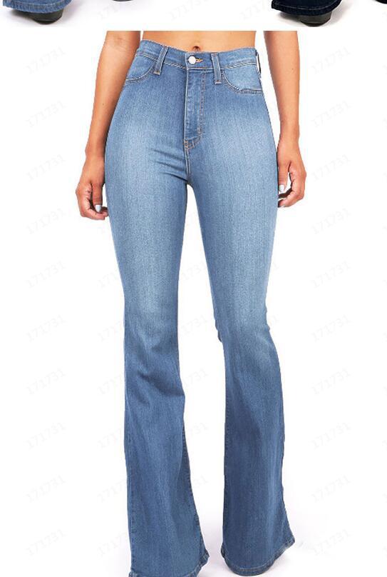 Damen nan Jeans mit hohem Bund und leichtem Schlag Drune