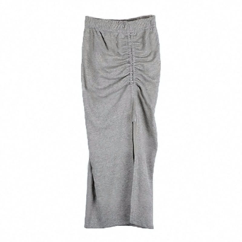 Damen eleganter Midirock mit Raffung Drune