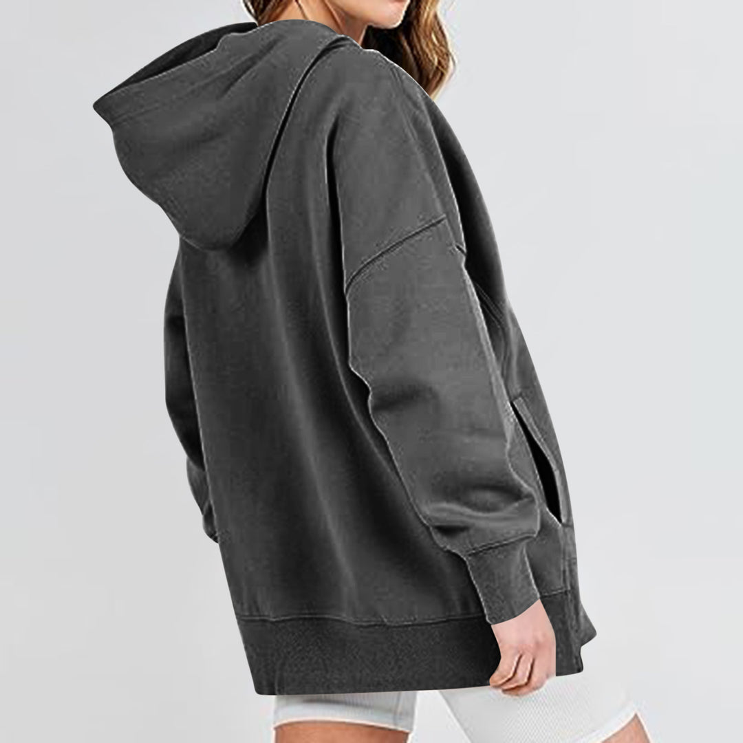 Damen Oversized Kapuzenpullover mit Taschen und Kängurustil Drune