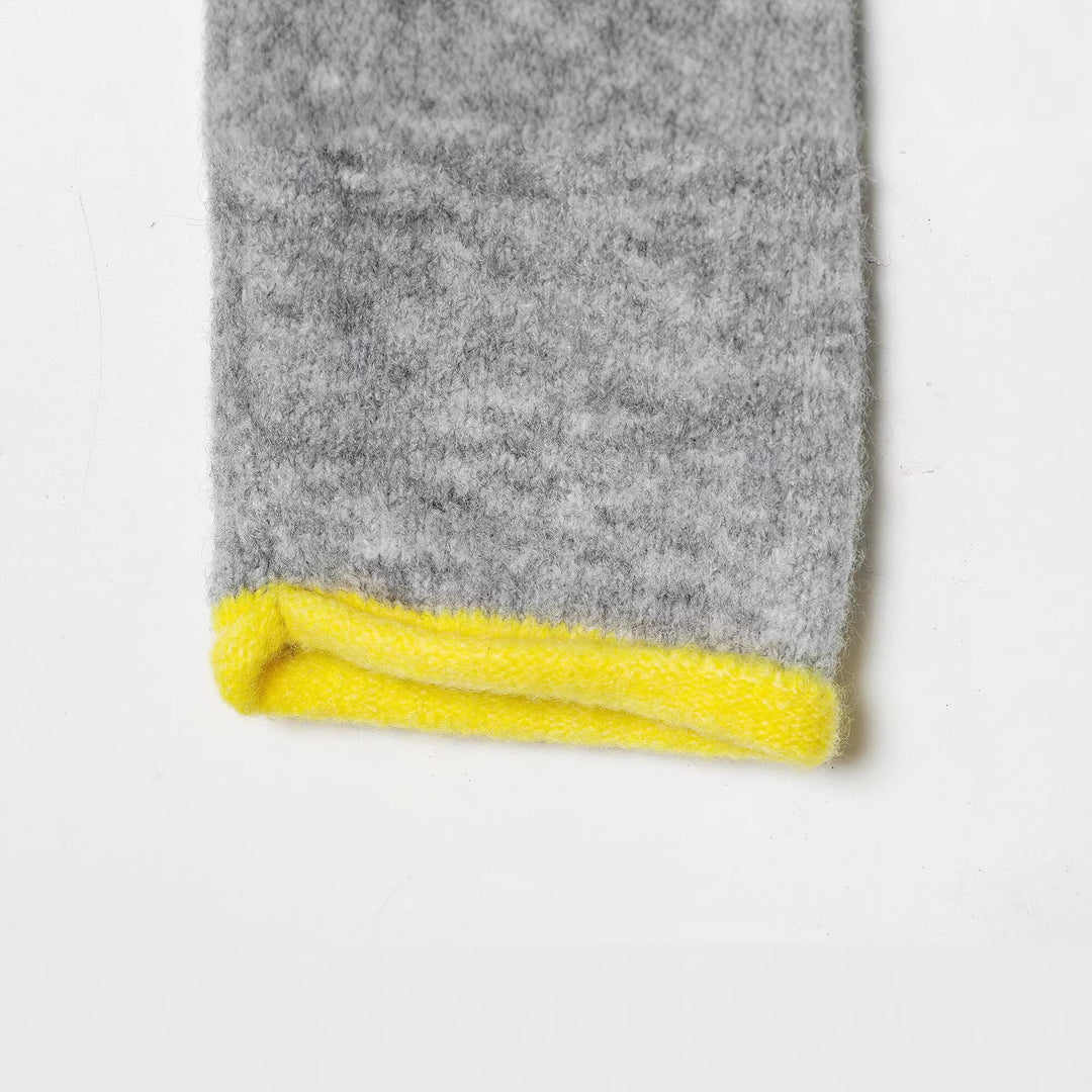 Damen Cardigan mit kontrastfarbener Knopfleiste und zweifarbigen Ärmeln Drune