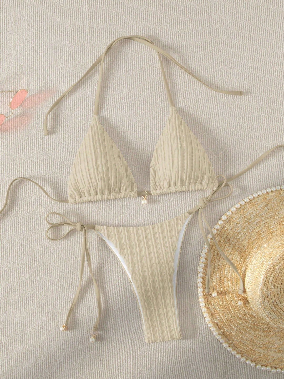 Damen Triangel-Bikini mit strukturierter Textur Drune