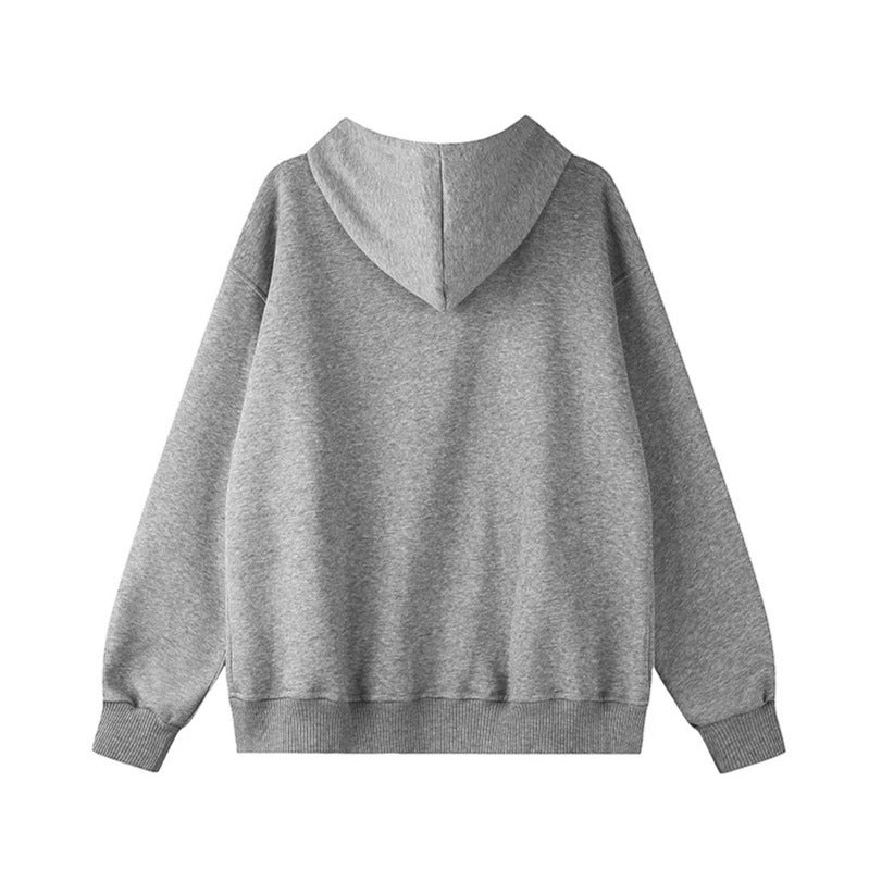 Damen Oversize-Kapuzenjacke aus French Terry mit glitzerndem Sternprint und Metallreißverschluss Drune