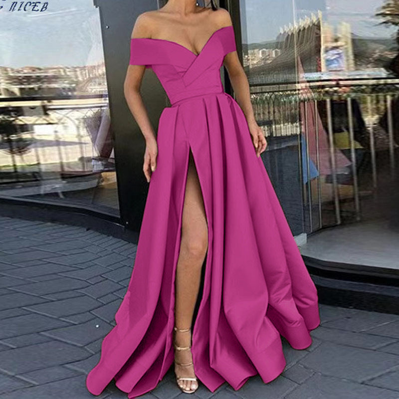 Drune | eBay Satin Mehrfarbiges Tiefes V-Ausschnitt Kleid