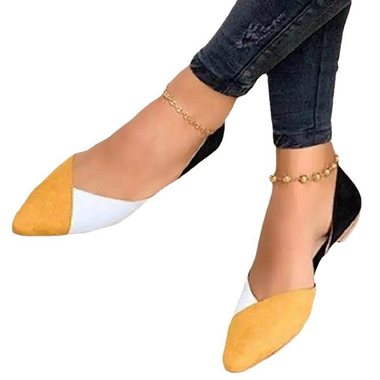 Damen Ballerinas im modernen Farbblockdesign Drune