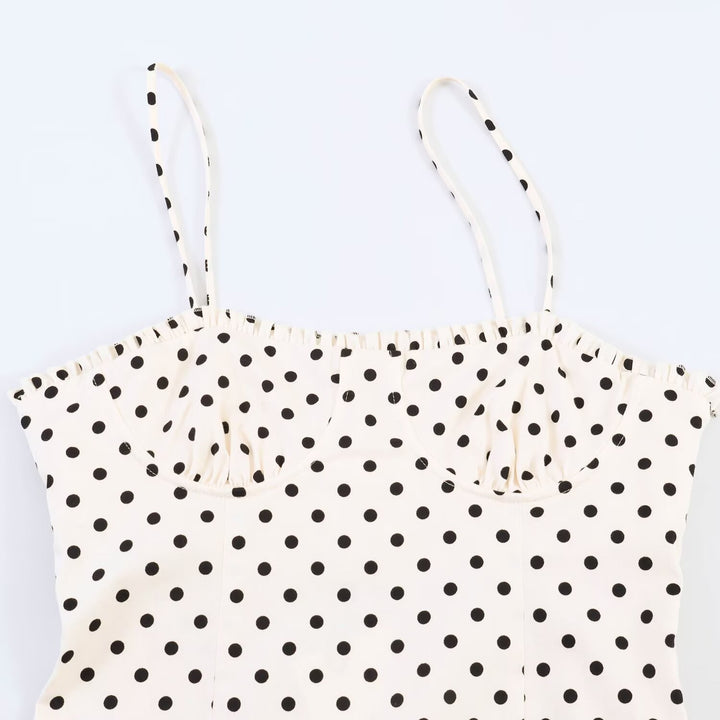 Damen Maxikleid mit Polka-Dots Drune