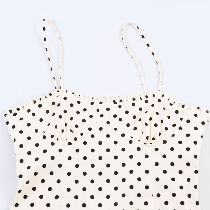 Damen Maxikleid mit Polka-Dots Drune